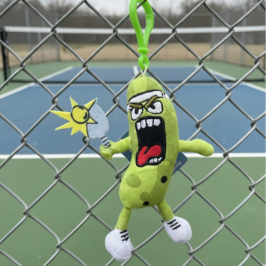 Pickle Monsters Plush Pickleball Keychain - Plushie Doll