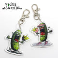 Pickle Monsters Pickleball Key Chains - Stylish Fun and Secure - Set of 2!
