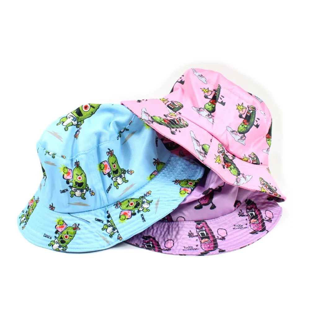 Pickle-Monsters Pickleball Bucket Hat Featuring the Dreaded Pickle-Monsters Crew- 3 sizes
