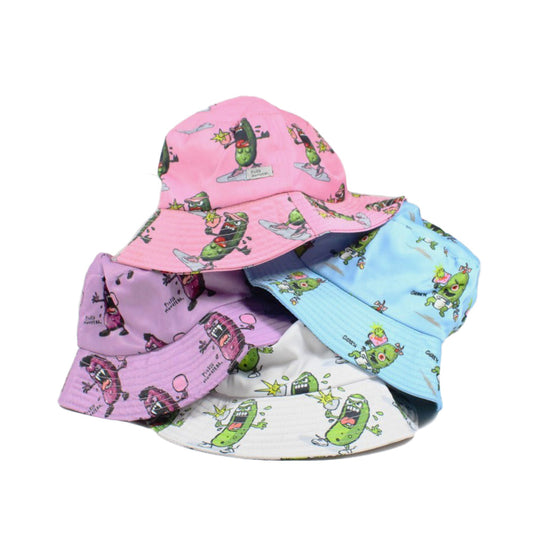 Colorful Pickle Monsters Bucket Hats - Featuring the Dreaded Pickle Monster Crew
