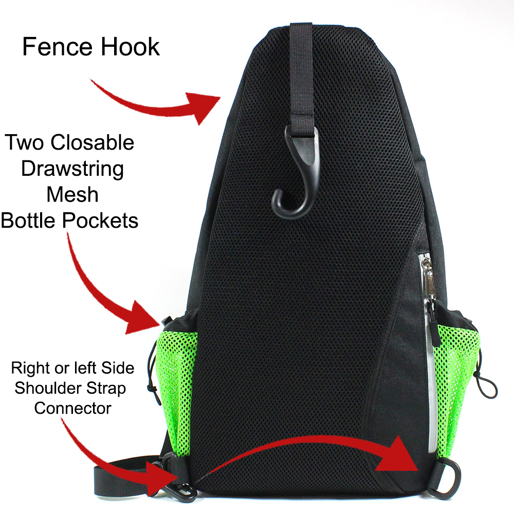 Pickle Monsters Perfect Pickleball Bag - Crossbody Sling Bag - Featuring Mr. Dill