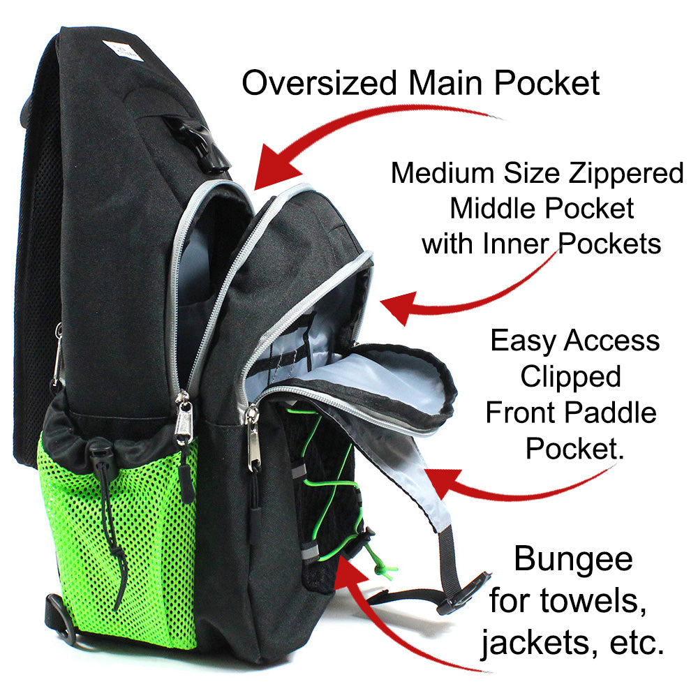 Pickle Monsters Perfect Pickleball Bag - Crossbody Sling Bag - Featuring Mr. Dill