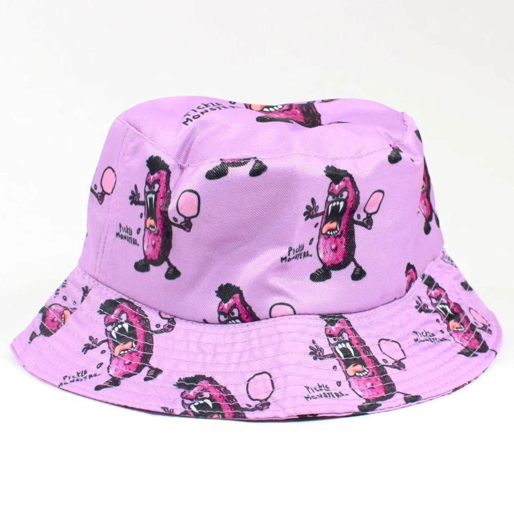 Pickle-Monsters Pickleball Bucket Hat Featuring the Dreaded Pickle-Monsters Crew- 3 sizes