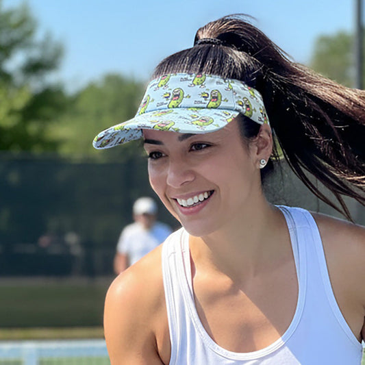 Pickle Monsters Adjustable Pickleball Visor - Adjustable One Size Fits All Sun Visor - Featuring the Dreaded Pickle Monster Crew