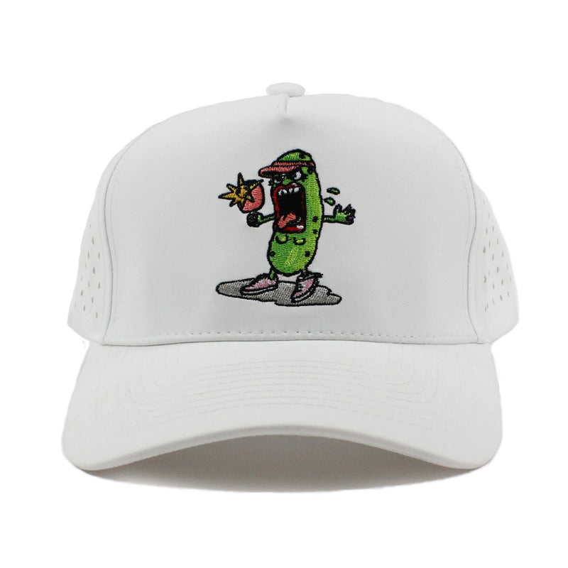 Pickle Monsters 5 Panel Sports Cap - Laser Perforated Panel - Performance Design - Embroidered