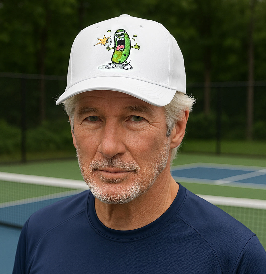 Pickle Monsters 5 Panel Sports Cap - Laser Perforated Panel - Performance Design - Embroidered