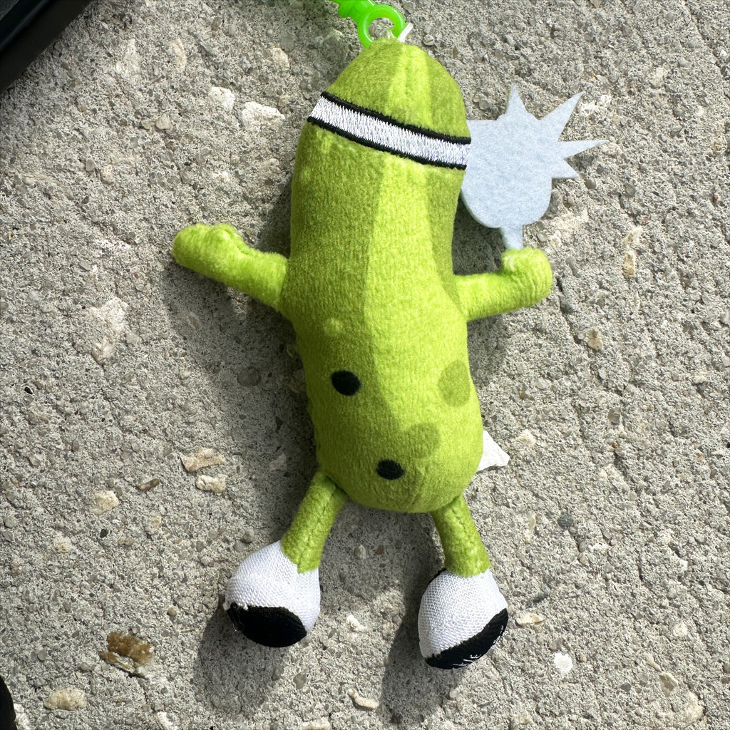 Plush Pickle Monster Bag Charm - Keychain - stuffed Pickleball doll